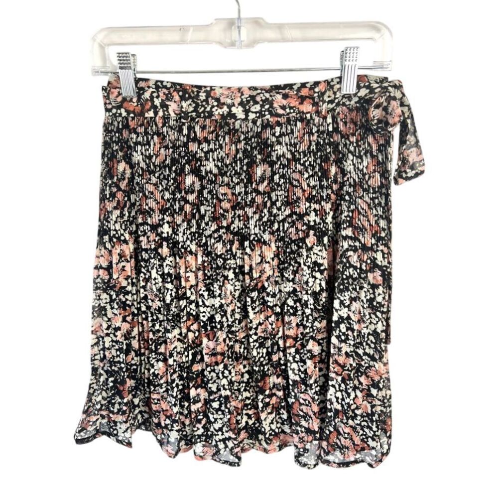 Fat Face‎ Floral Pleated Lined Mini Skirt Size 2 US Dressy Office Siren Romantic